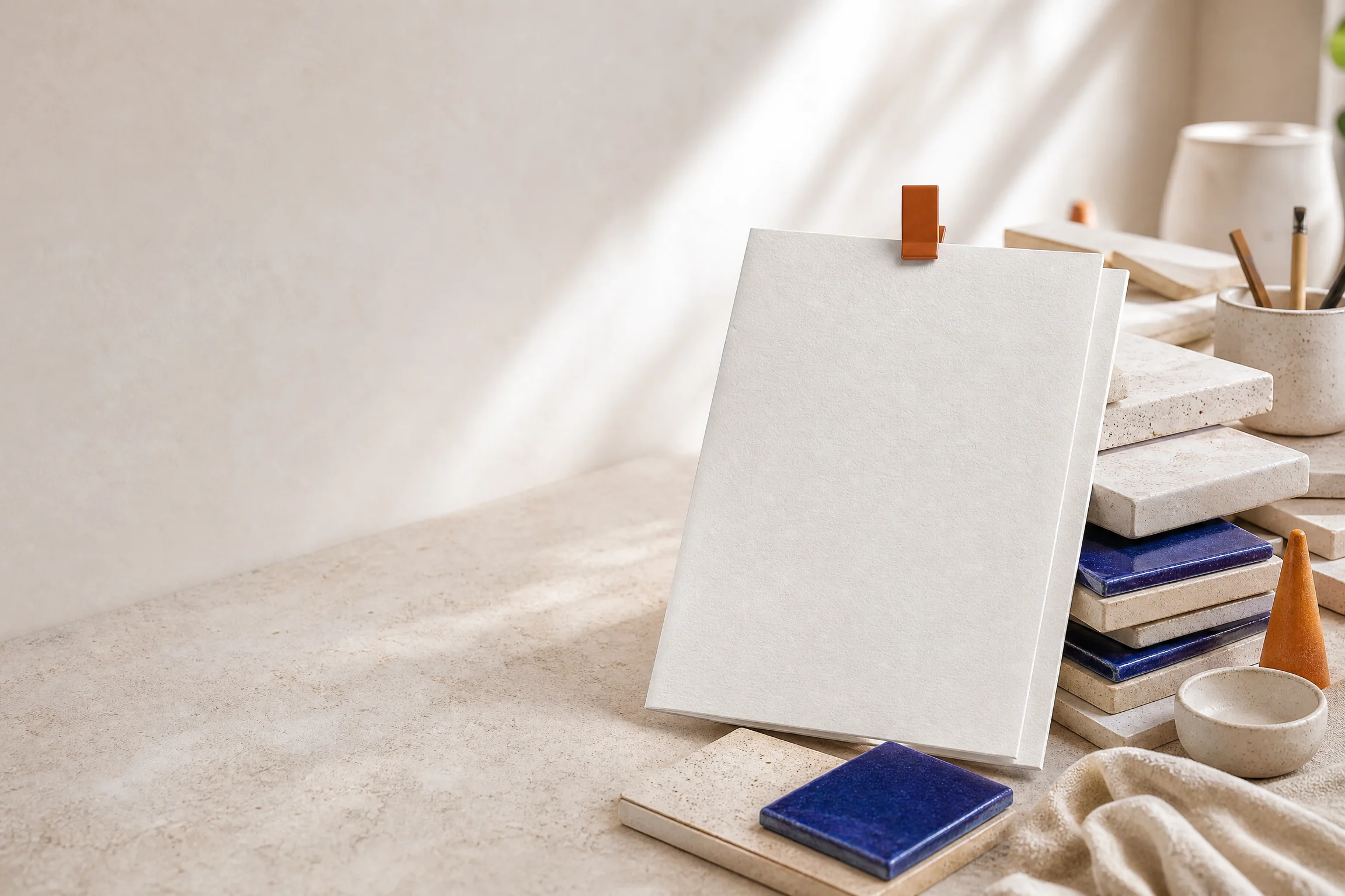 Ceramic studio brief and blank decision board